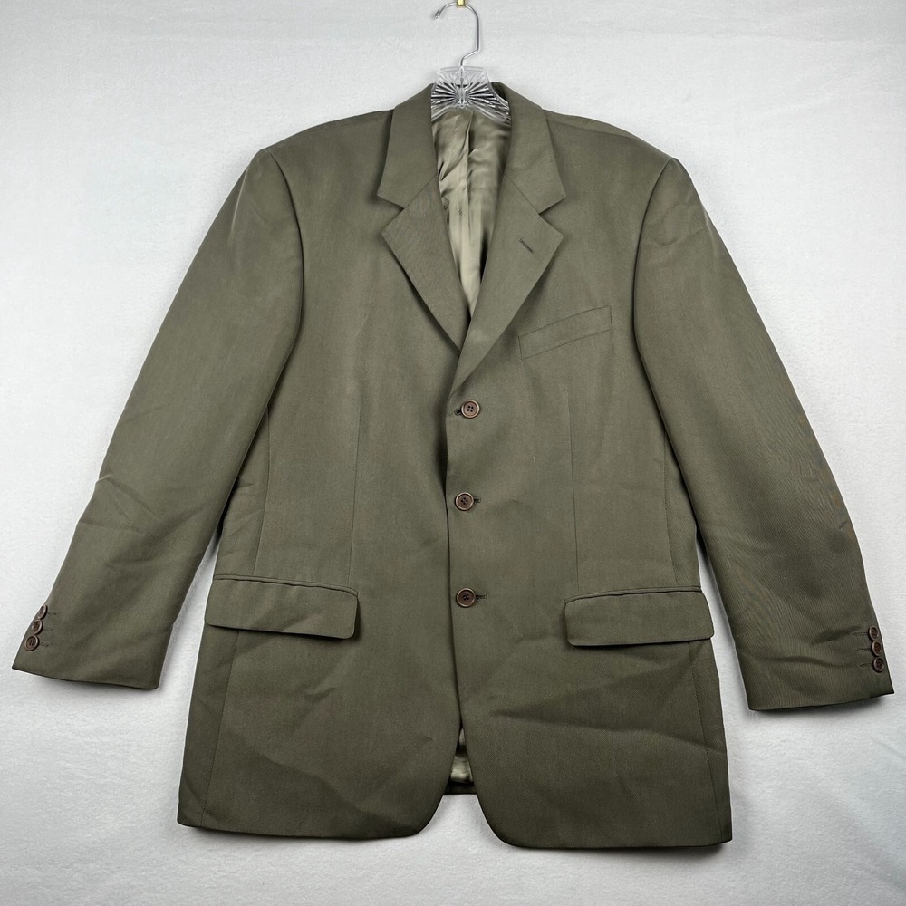 Pierre Balmain Blazer Jacket Men's‎ 40  Green Single Breasted Sport Coat